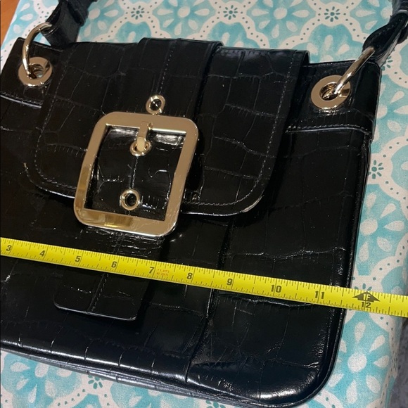 Ann Taylor Black Shoulder Bag with silver Accents NWT - Picture 14 of 15